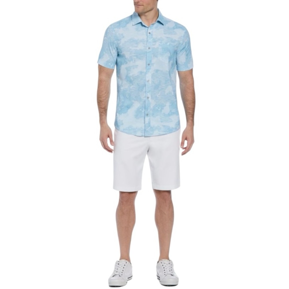 PGA Tour Apparel Abstract Sky Print Golf Shirt Blue Lightweight Sporty Men's S - Picture 16 of 16